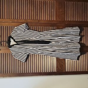 Small black and white striped dress